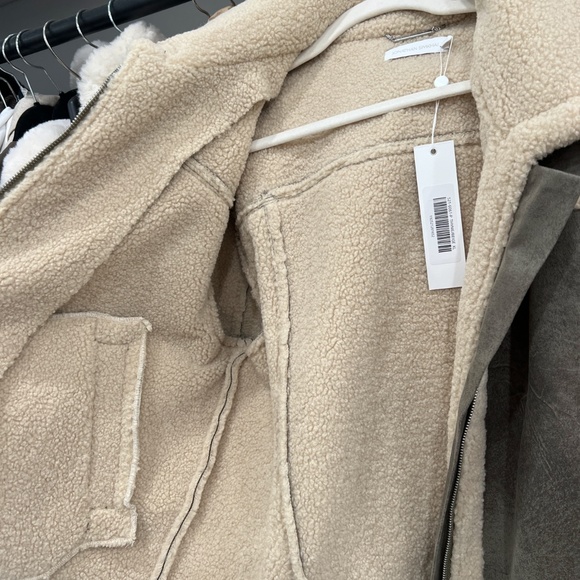 Jonathan Simkhai cropped Sherpa lined Jacket - Picture 6 of 7